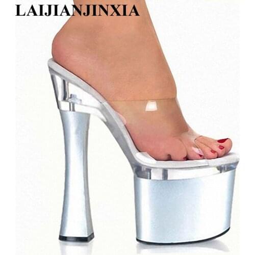 New shoes For Women Peep Toe Sexy Slippers Steel Shoes Women Platform High Heels Shoes Dancing Dance Shoes
