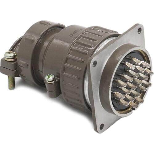 ZHQCN Industrial Aviation M48 Gold Plated Copper Core Electrical Connector 20 Pin Female Plug Male Socket Adapter Panel Mount