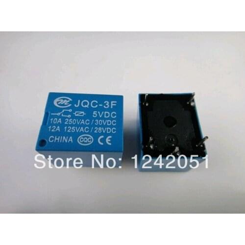 10pcs JQC-3F(T73) DC 5V 5PIN Power Relay 240VAC 28VDC