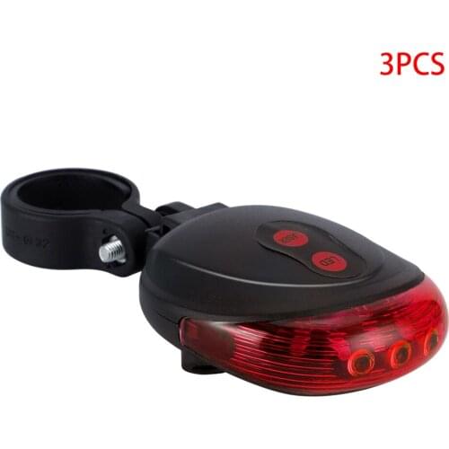 3 Pieces Light Bike LED Tail Lamp Adjustable Bicycle Warning Night Light Cycling Rear Flash Lamp