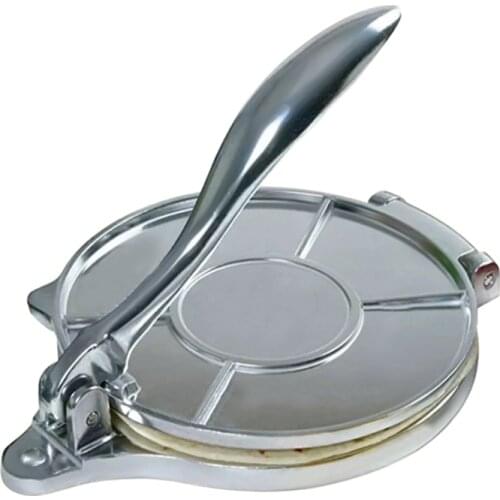 Tortilla Press 8 Inch - Cast Aluminum Tortilla Maker - Heavy-Duty Taco Presser - Corn Flour Tortilla Press for Homemade Food