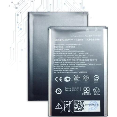 Battery for Asus Zenfone 2 Laser ZE601KL Selfie ZE550KL Z00LD Z011D ZD551K Z00UD C11P1501 3000mAh Full ZD551 K Bateria