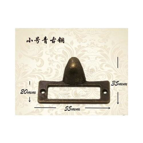 Antique label drawer handle card business card holder clip label alloy handle frame