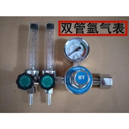 Argon Meter Double Tube, Double-ended Argon Pressure Reducer, Double Flowmeter, Argon Arc Welding Gas Meter Pressure Reducer