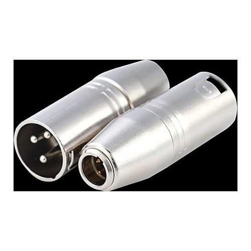 Audio Mic Microphone Adapter Connector Mini XLR 3 Pin Male to XLR 3 pin Male Plug SLR Camera Converter