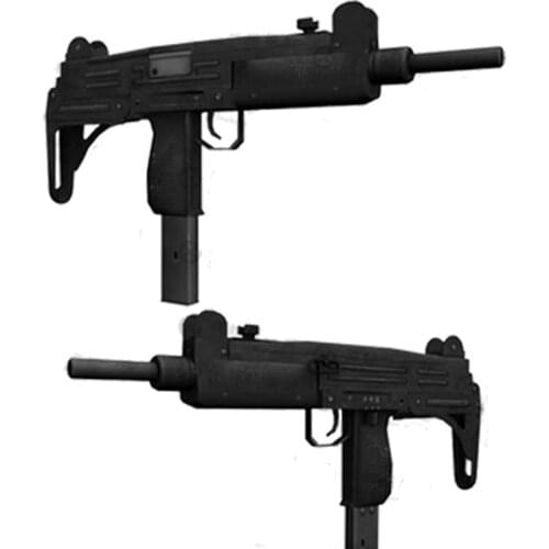 Paper Model UZI Submachine Gun 1:1 Scale Firearms Handmade DIY Toy