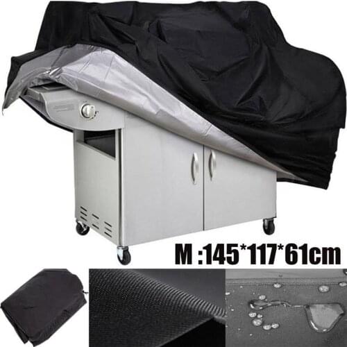Outdoor BBQ Grill Cover Anti Dust Waterproof grill Covers Case Oxford Rain UV SunProtective Garden Barbecue Cover Black