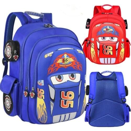 Disney car Kid Cartoon bag for School children kindergarten backpack boys girls Travel storage book bag