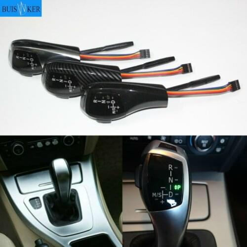 For BMW E46 E39 E60 E90 E92 E82 E87 E38 E84 E83 E53 E86 E89 LED Gear Shift Knob Automatic LHD RHD - Carbon Fiber Color