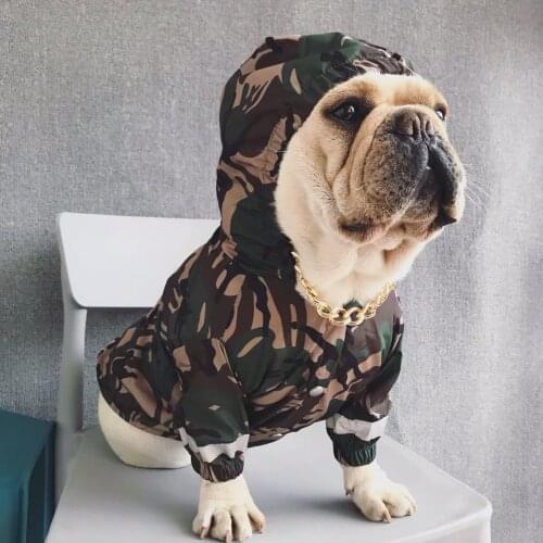French Bulldog Camouflage Waterproof Raincoat Clothes For Small Dogs Windbreaker Raining Outdoor Costumes Pug Dropshipping AQC11