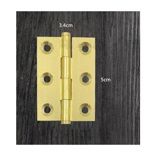 Hardware accessories copper hinge leather concealed hinge Chinese antique furniture of copper fittings 3.4cm*5cm