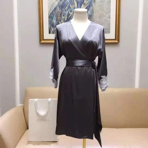 Real silk robe