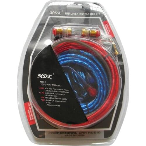 I Key Buy 8GA Car Power Amplifier Audio Wire Wiring Kit High Quality Car Audio Installation Wiring Kit Subwoofer Modified Wire