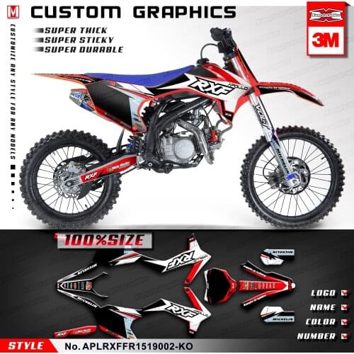 KUNGFU GRAPHICS Personalised Stickers Motocross Self Adhesives for Apollo RXF Freeride 150 190