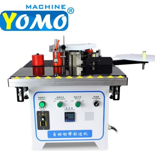 Mini edge bander woodworking edge banding machine automatic strip cutting double glue sided 30kg