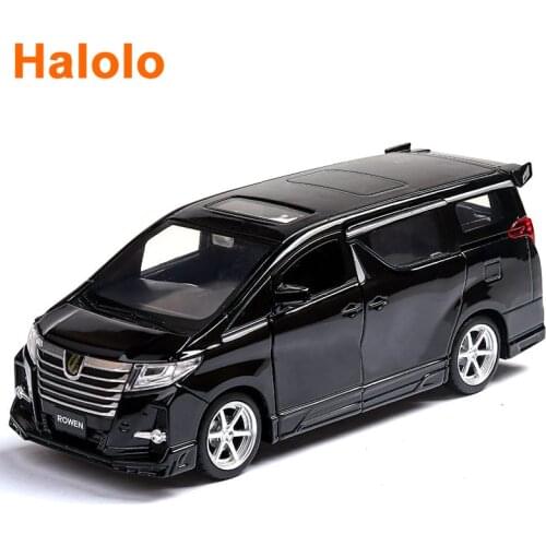 1:32 Toyota Alphard Model Car Luxury Business Metal Vehicles Pull Back Alloy Diecast Car Toy For Kids Boy Gift Collection