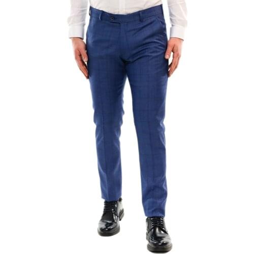 Mens trousers Chino cotton blue elegant summer dress pocket America