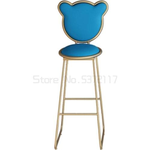 Nordic leisure soft bag chair girl heart dressing chair net red milk tea shop high foot chair simple bear chair