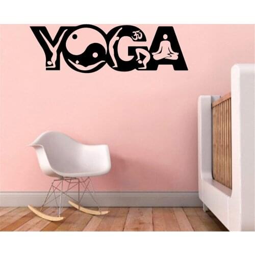 Yoga Wall Stickers Wall Art Decor For Kids Room Living Room Home Decor Home Party Decor Wallpaper Waterproof Vinyl ph363