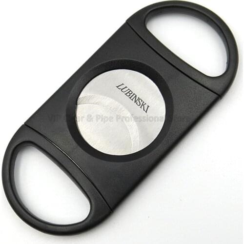 LUBINSKI 80 Ring Plastic And Metal Dual Blades Cigar Cigarette Scissors Tobacco Cutter Cutter Outdoor Smoking Tool