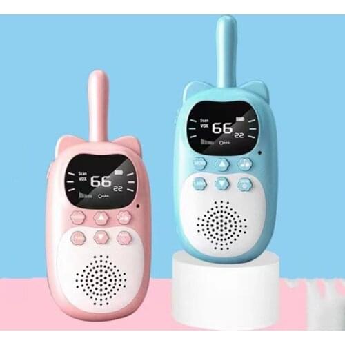 Original Kids Walkie Talkie Rechargeable 1000mAh Handheld 3km Radio Transceiver Interphone Children Toys Gift Birthday Present