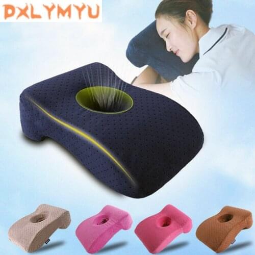 Nap Pillow Slow Rebound Memory Foam Breathable With Hole Lunch Break Pillow Travel Office Table Desk Cushion Sleeping Pillow