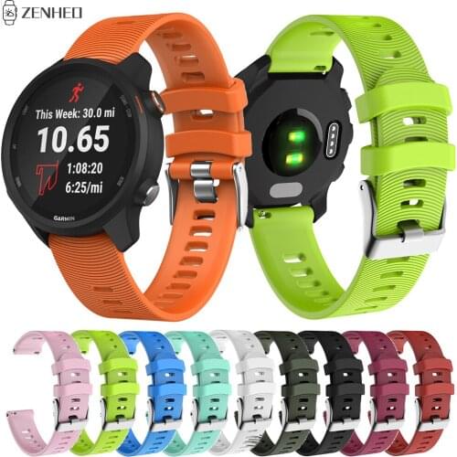 20mm Silicone Watch Strap for Garmin Forerunner 245 245M/Vivoactive 3/Vivomove HR/Approach S40 Watch Band For Huami Amazfit Bip