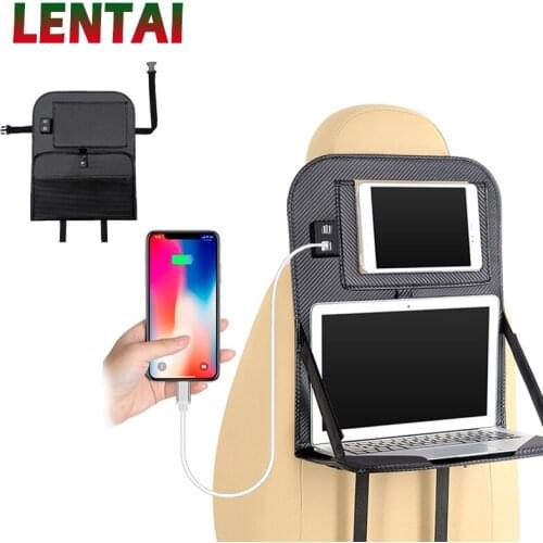 LENTAI Car Styling Folding Seat Back Pouch Storage Bags For Fiat 500 Punto Chevrolet Cruze Aveo Peugeot 206 307 308 Accessories