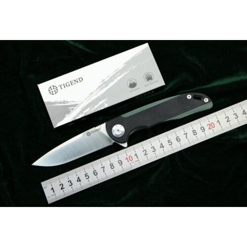 TIGEND CF1010 Tactics folding knife D2 blade G10 + steel handle camping hunting outdoor survival pocket Kitchen knives edc tools