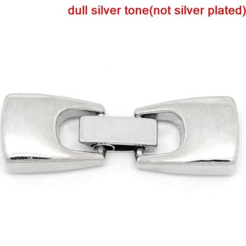 DoreenBeads Zinc metal alloy Clasp Silver Color 4.0cm x1.3cm(1 5/8" x 4/8"), 1 Set Hot new