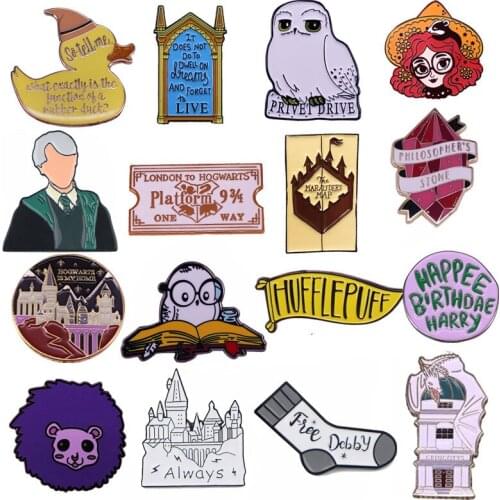 DZ2436 Magic Academy Movie Cute Enamel Pins Women Men Badge Backpack Collar Lapel Collection Jewelry Christmas Gift for Kids