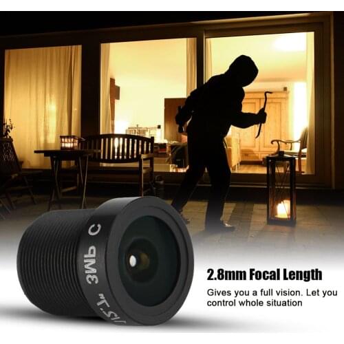 2.8mm CCTV Camera Lens 3 Million Pixels 1/3'' IR CCTV Board Lens 5-layer Prism Lens For Security Network IP Camer