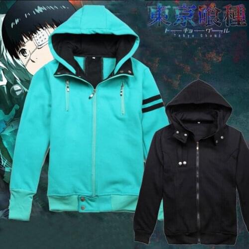 2 Colors Tokyo Ghoul Kaneki Ken Hoodie Cosplay Costume Unisex Hooded Cardigan Jacket