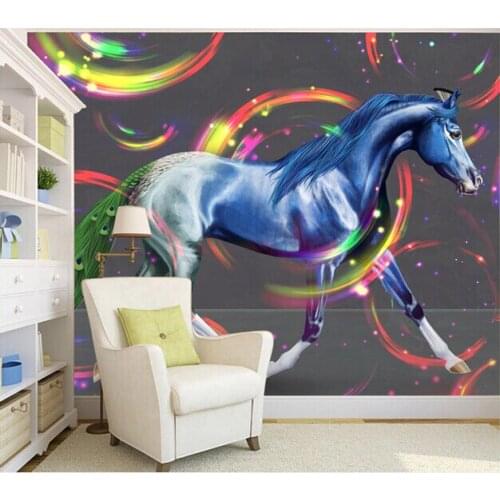 Custom horse wallpaper 3D, the art of horse wall painting for the living room TV background wall waterproof textile paper