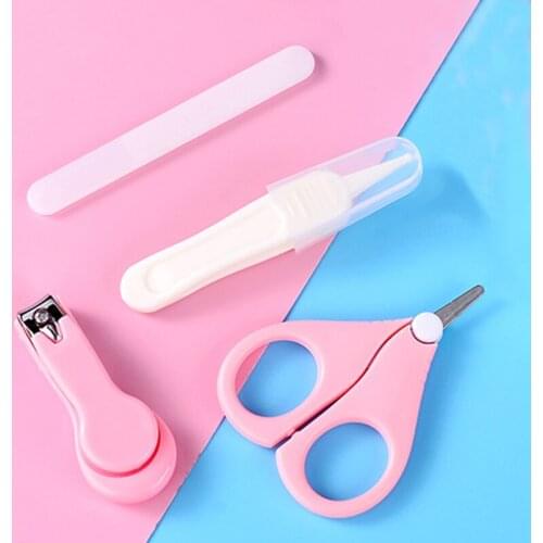 4Pcs Baby Nail Care Scissors Suit Newborn Baby Convenient Daily Baby Nail Shell Shear Manicure Tool Baby Nail Scissors