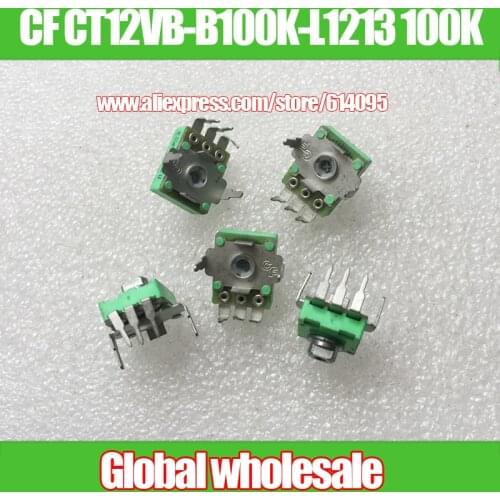 5pcs CF CT12VB-B100K-L1213 104 100K Potentiometer / 160 Degree Digital Radio Tuning Potentiometer