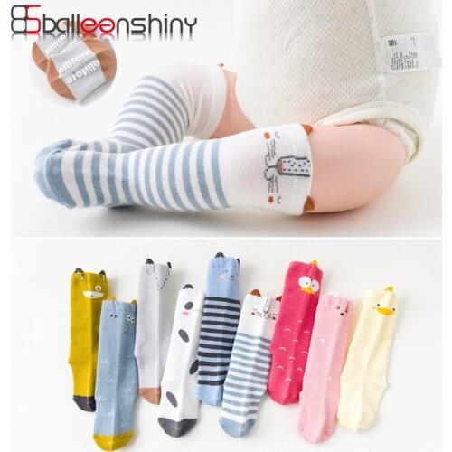 BalleenShiny Cartoon Animals Baby Socks Winter and Autumn Panda Cat Newborn Infant Knee High Socks Kids Leg Warmers for 1-3Y