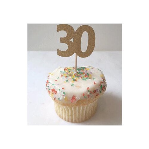 Glitter Custom Birthday Age cupcake topper wedding fruit Picks Bridal baby shower Bachelorette party decorations