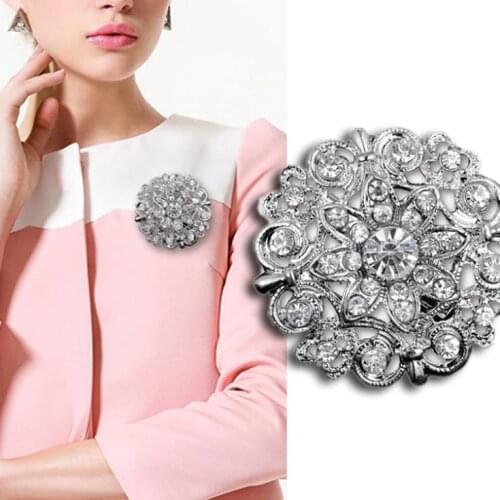 Fashion Women Wedding Bridal Rhinestone Crystal Brooches Brooch Jewelry Dress Decoration Drop Shipping