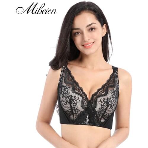 Push up bra Thin no sponge plus size bra Underwire gathered to shrink chest bras for women big size bra