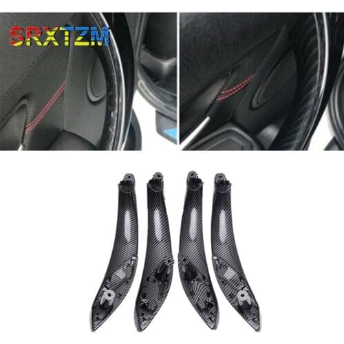 Interior Door Carbon Fiber Color Pull Handle Inside Trim For BMW 3 4 Series F30 F31 F32 F33 F34 F35 F36 F80 F82 F83 2013-2018