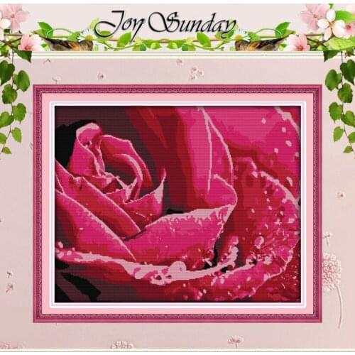 Dewdrop Rose Patterns Counted Cross Stitch 11CT 14CT Cross Stitch Sets Wholesale Chinese Cross-stitch Kits Embroidery Needlework