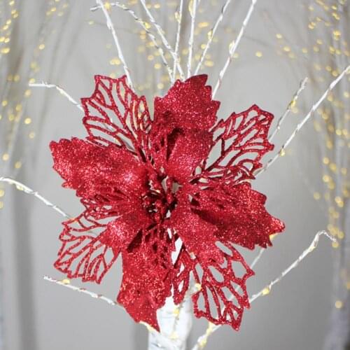 Fine Workmanship Home Decor Merry Christmas Flower Ornaments for Party