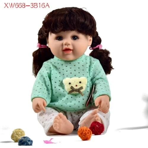 48 Cm Reborn Fully Flexible Baby Shower Domestic Early Education Parent And Child Childrens Toy Vinyl New Model Baby Doll