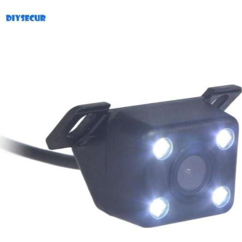 DIYSECUR 120 Degree Wide Viewing Angle View Reverse Backup LED Color Night Vision Car Rear View Camera+5 Meters Video Cable