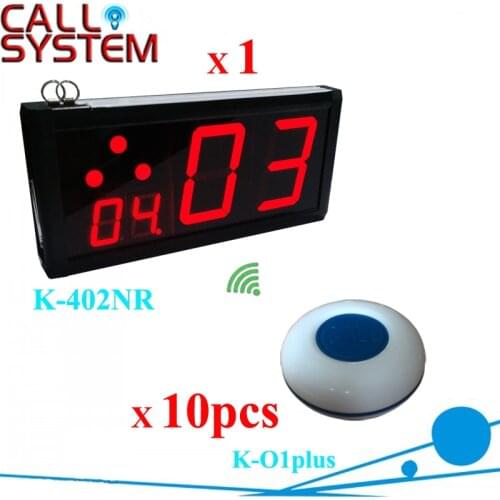 Restaurant waiter call button, table paging system 1 wall monitor 10 buzzers