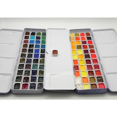 MaimeriBlu Watercolor Paint Set 90 Colors 1ml Metal Case