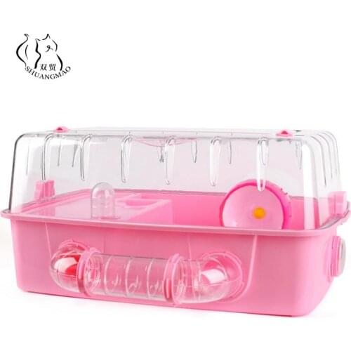 2019 New Hamster Cage Travel Carrying Squirrel Cage Pet toys Supplies High Quality Hamster Tunnel Acrylic Cage Bedroom