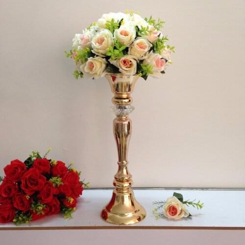 New Product Elegant Gold Mental Flower Stand For Wedding Centerpiece Home Party Wedding Decoration