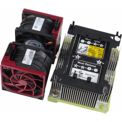 New Server Heatsink 875070-001 Compatible for HP DL380G10/Gen10+Heatsink Holder Base H72851+ 2 Pcs Cooling Fan 875075-001